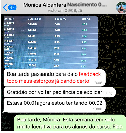 Em 3 meses ela alcançou a consistência