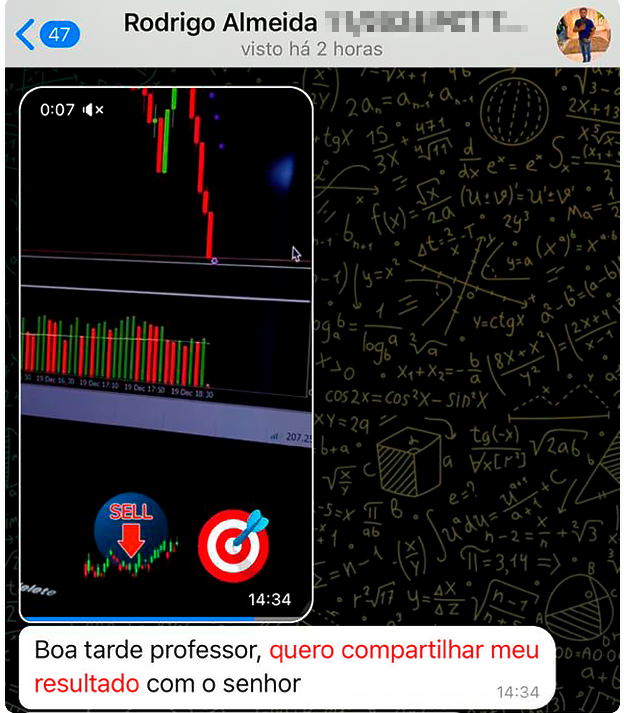 Após 1 mês de treinamento ele já está lucrando!